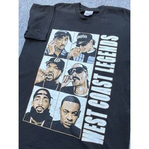 WEST COAST LEGENDS T-shirt Men XL Hip Hop Rap Nipsey 2Pac Tupac‎ NWA